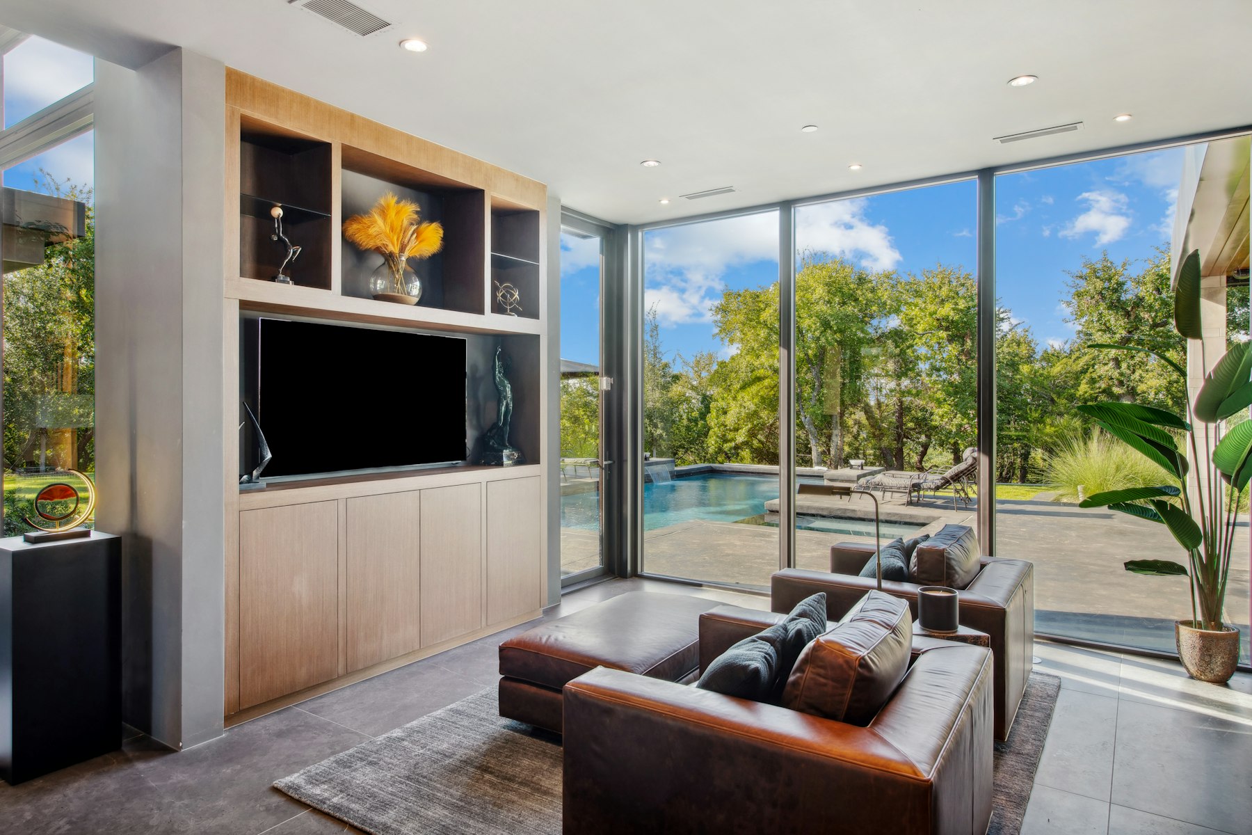 Thoughtfully furnished living space ready for guests